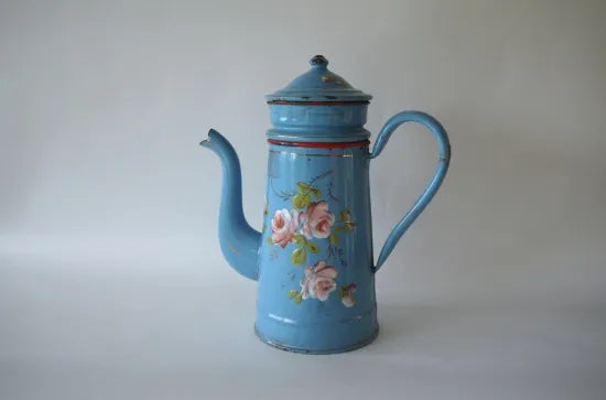 21. French-made enamel pot