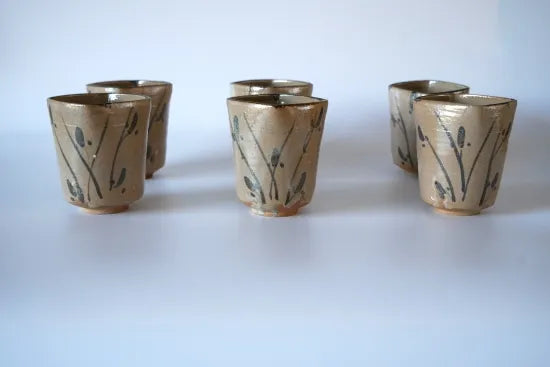 Naoto Yano [63. Set of six Karatsu-style porcelain dishes]