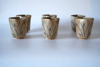 Naoto Yano [63. Set of six Karatsu-style porcelain dishes]