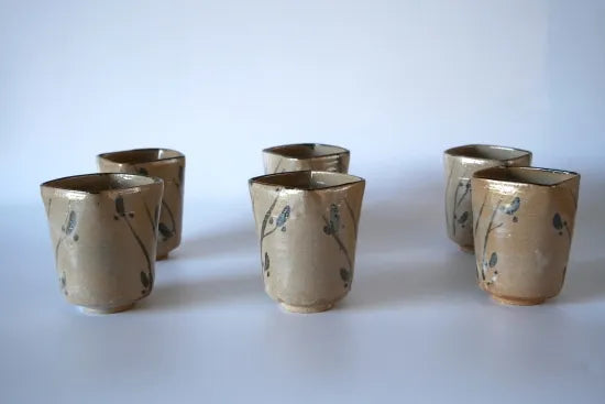 Naoto Yano [63. Set of six Karatsu-style porcelain dishes]
