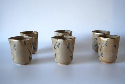 Naoto Yano [63. Set of six Karatsu-style porcelain dishes]
