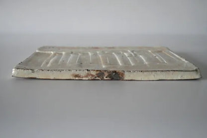 Tsugimaru Kai &lt;1-2. Powder-blue glazed plate (long)&gt;