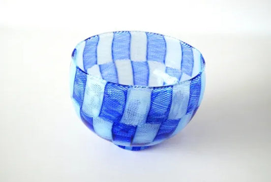 【小西 潮】30. 市松 青/水茶碗