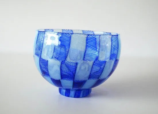 【小西 潮】30. 市松 青/水茶碗