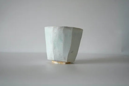 Taro Tabuchi [89. Kiln-fired white porcelain beveled tea bowl]