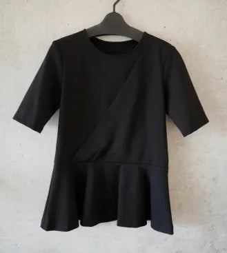 artrd 稽古着＜ペプラムTシャツ　ブラック＞