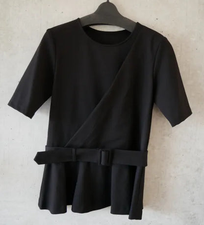 artrd 稽古着＜ペプラムTシャツ　ブラック＞