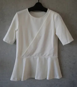 artrd Practice Wear &lt;Peplum T-Shirt White&gt;