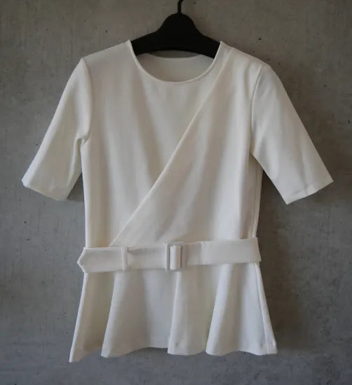 artrd Practice Wear &lt;Peplum T-Shirt White&gt;