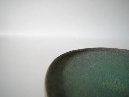 野口悦士  [141．緑青　6寸平皿]