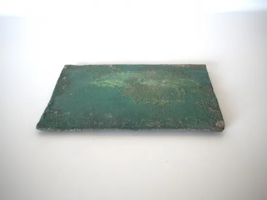 野口悦士  [150．緑青　角皿]