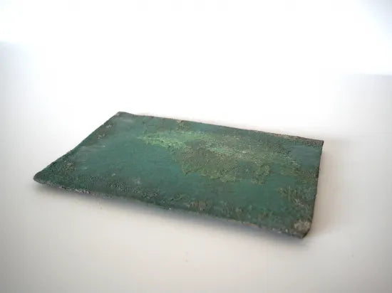 野口悦士  [150．緑青　角皿]