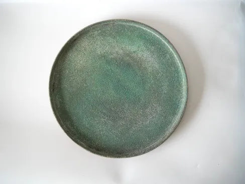 野口悦士   [167．緑青　平皿２]