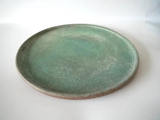 野口悦士   [167．緑青　平皿２]