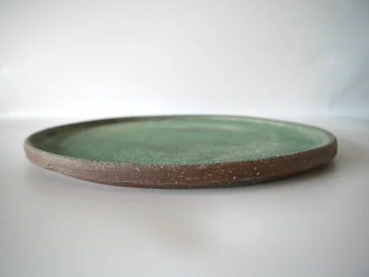 野口悦士   [167．緑青　平皿２]