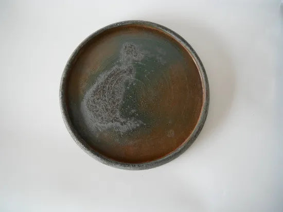 野口悦士  [169．緑青　台皿]