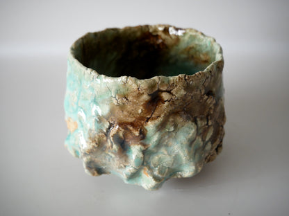 Takafumi Kimura [28. Green-white glazed yohen teabowl]