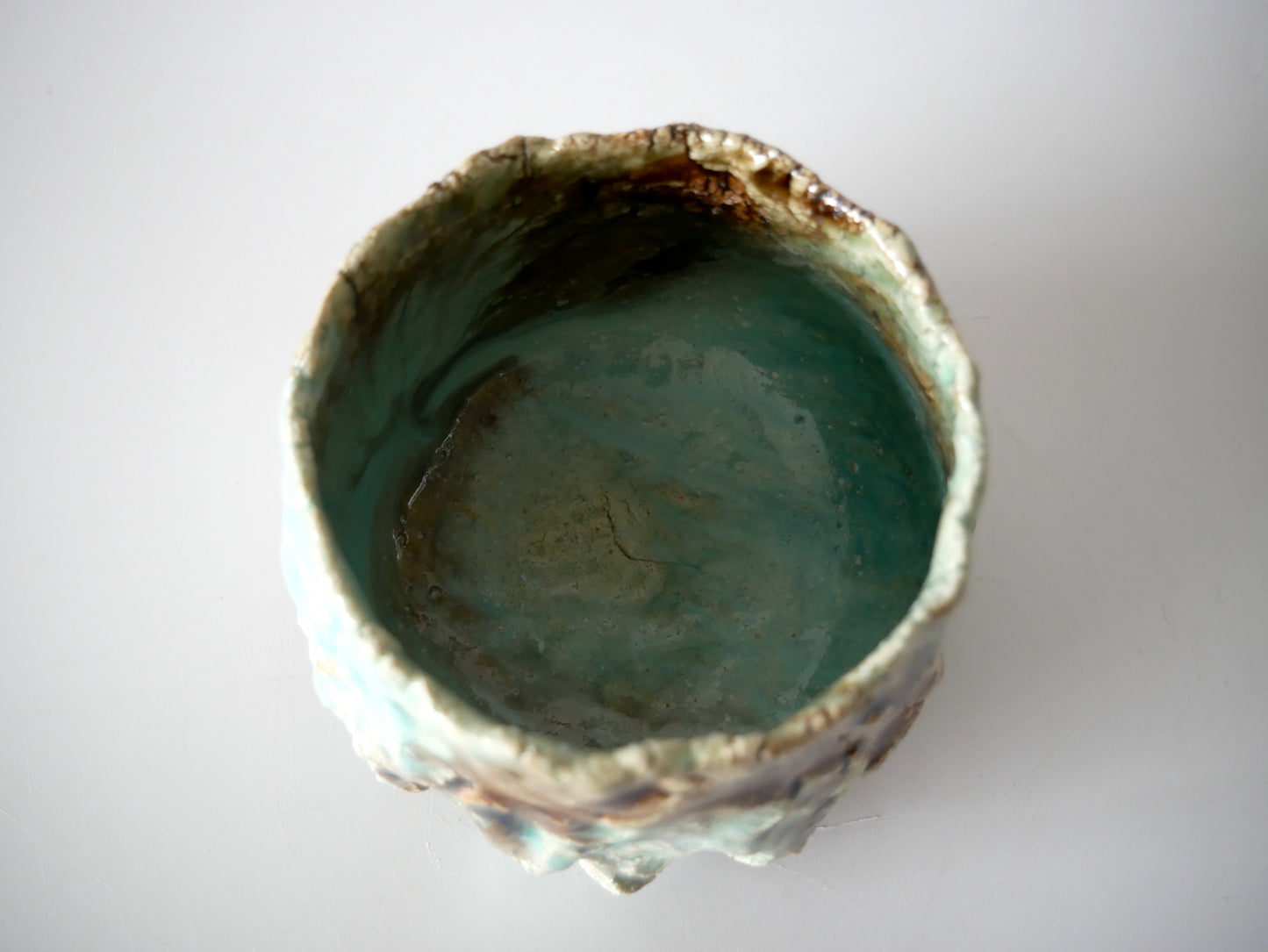 Takafumi Kimura [28. Green-white glazed yohen teabowl]