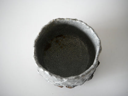 Takashi Kimura [32. Tea Bowl with Black Glaze and Crackle]