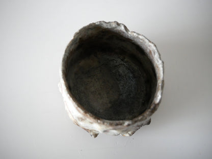Takafumi Kimura [12. White glaze tea bowl with kiln effects]