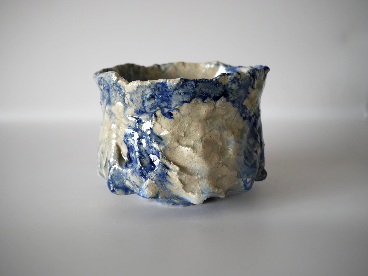 Takashi Kimura [30. Pale Blue Glazed Tea Bowl with Kiln Variation]