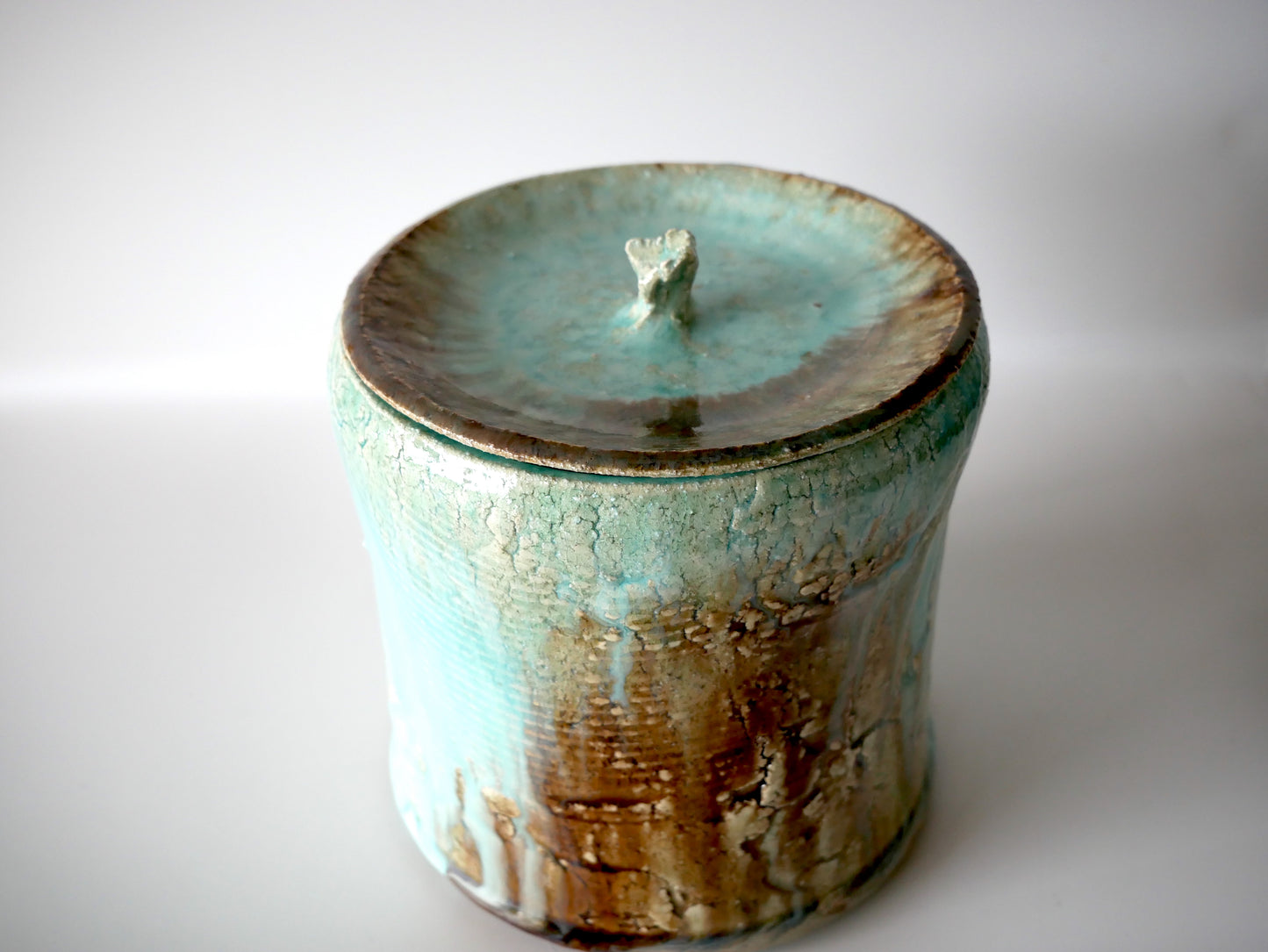 Takashi Kimura [97. Green and White Glaze Mizusashi]