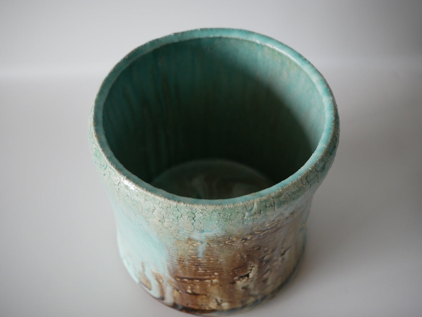 Takashi Kimura [97. Green and White Glaze Mizusashi]