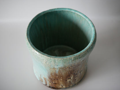 Takashi Kimura [97. Green and White Glaze Mizusashi]