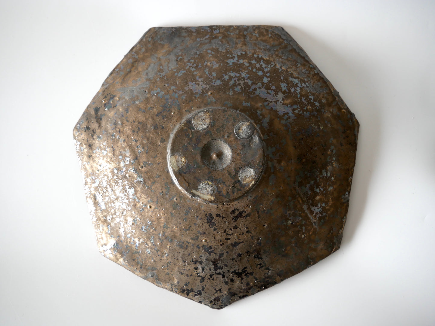Takafumi Kimura [6. Black-glazed Septagonal Plate]