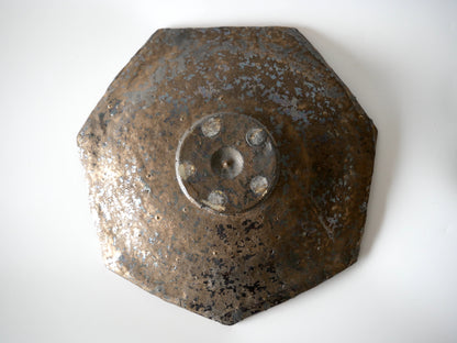 Takafumi Kimura [6. Black-glazed Septagonal Plate]