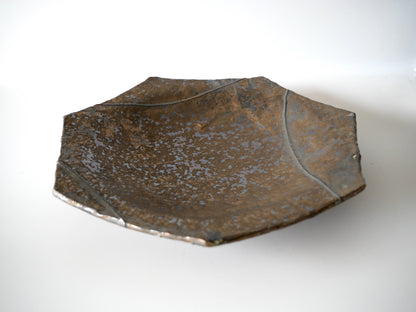 Takafumi Kimura [6. Black-glazed Septagonal Plate]