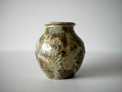Takashi Kimura [107. Small White Glaze Kiln-Transformed Jar]