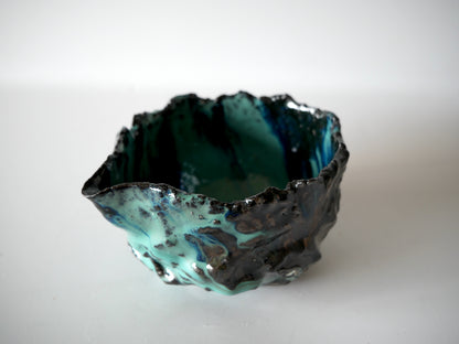 Takashi Kimura [41. Green glazed katakuchi bowl]