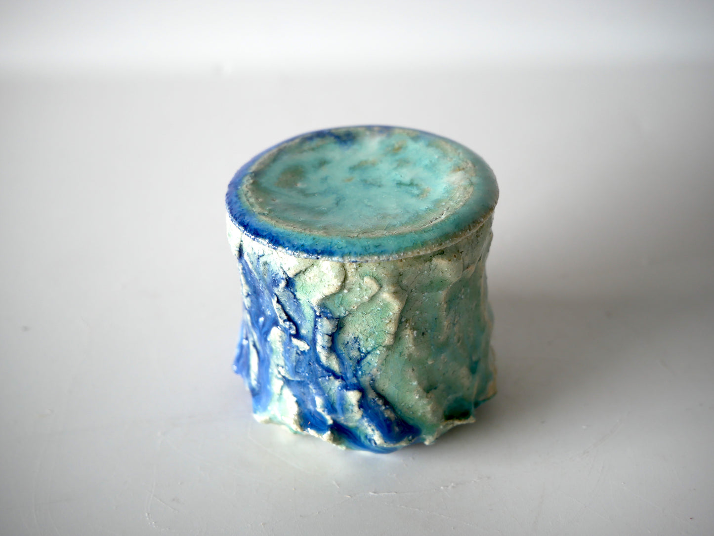 Takashi Kimura [80. White and Blue Glaze Teaware]