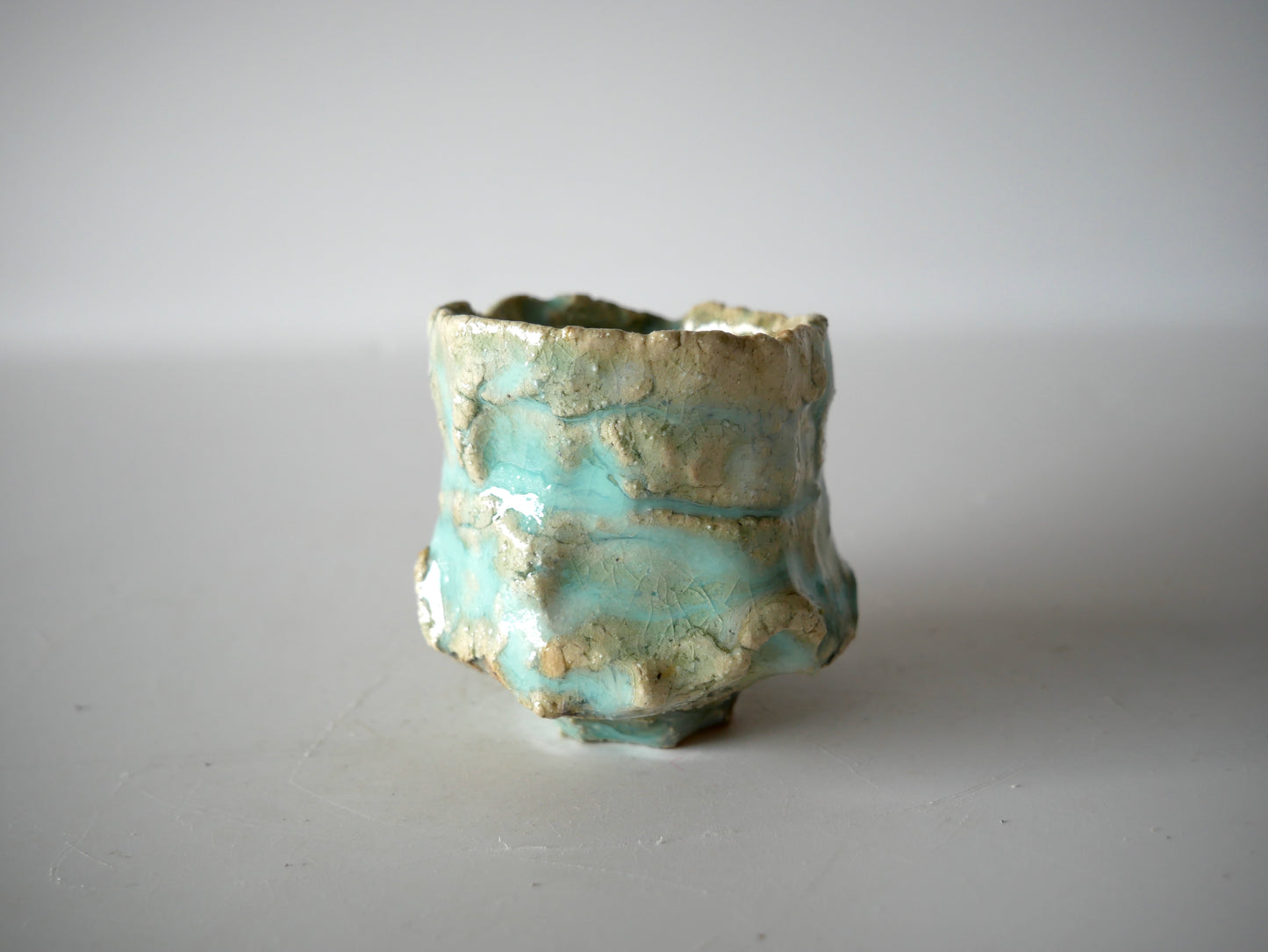 Takafumi Kimura [129. Green and White Glazed Sake Cup]