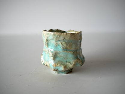 Takafumi Kimura [129. Green and White Glazed Sake Cup]
