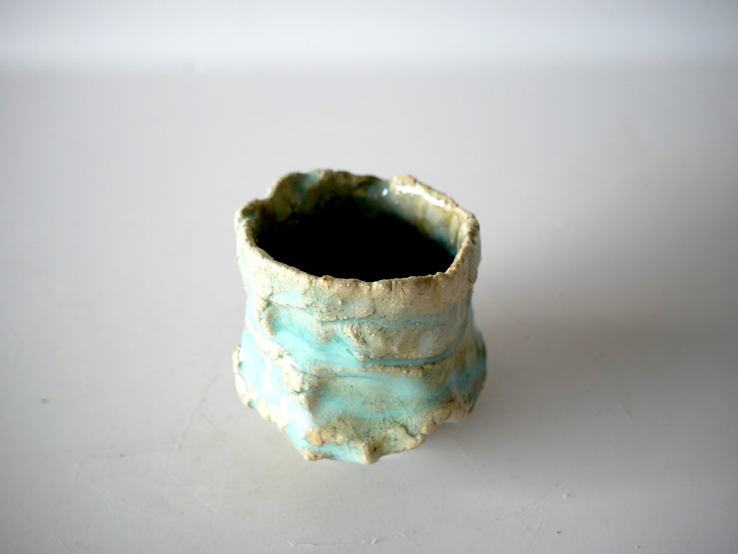 Takafumi Kimura [129. Green and White Glazed Sake Cup]