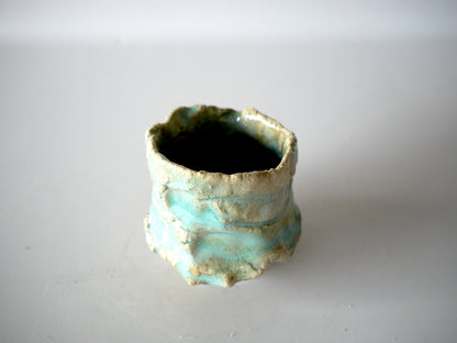 Takafumi Kimura [129. Green and White Glazed Sake Cup]