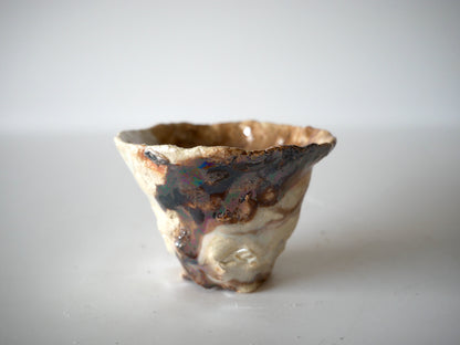 Kimura Takashi [124. White Glaze Iridescent Sake Cup]