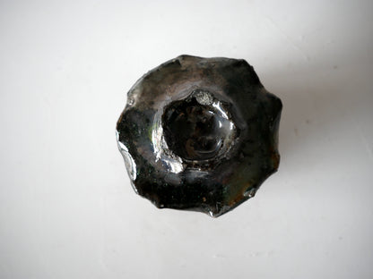 Takashi Kimura [149. Ash glaze Hikidashi sake cup]
