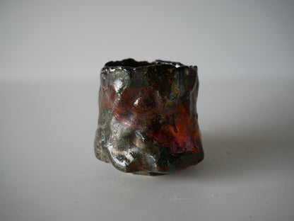 Takashi Kimura [144. Ash Glaze Hiki-de Guinomi]