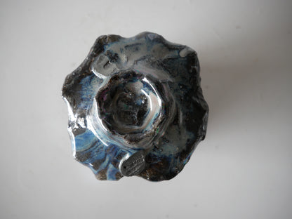 Takashi Kimura [142. Ash Glaze Luster Guinomi Sake Cup]