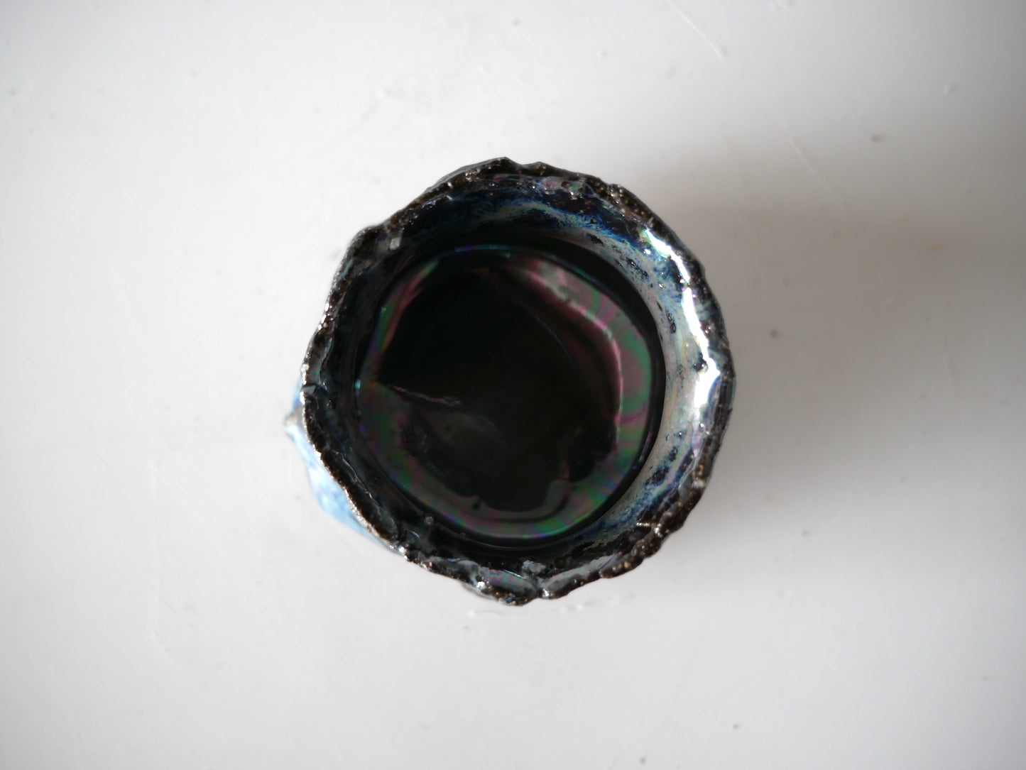 Takashi Kimura [142. Ash Glaze Luster Guinomi Sake Cup]