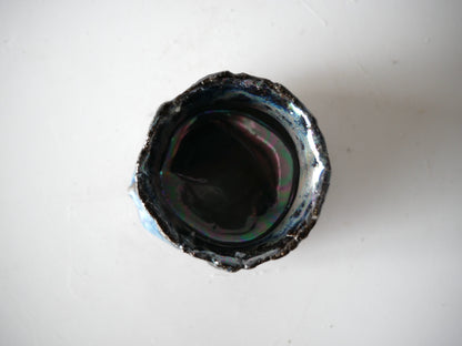 Takashi Kimura [142. Ash Glaze Luster Guinomi Sake Cup]