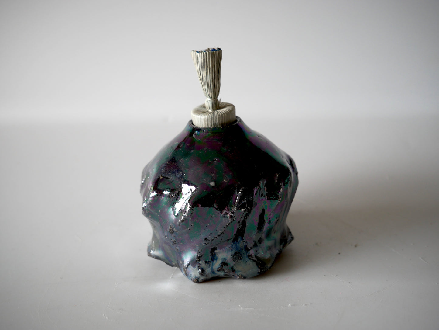 Takashi Kimura [50. Green Glaze Iris Bottle]