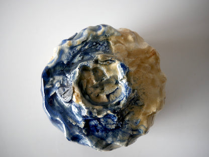 Takashi Kimura [29. Celadon and white glazed teabowl with kiln transmutation]