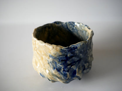 Takashi Kimura [29. Celadon and white glazed teabowl with kiln transmutation]