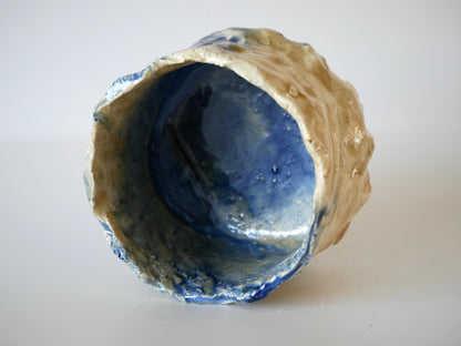 Takashi Kimura [29. Celadon and white glazed teabowl with kiln transmutation]