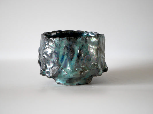 Takafumi Kimura [017. Green Glaze Iridescent Tea Bowl]