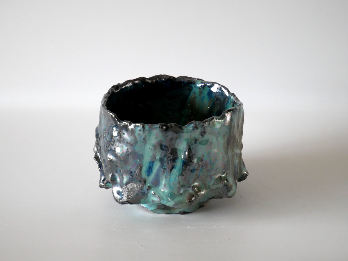 Takafumi Kimura [017. Green Glaze Iridescent Tea Bowl]